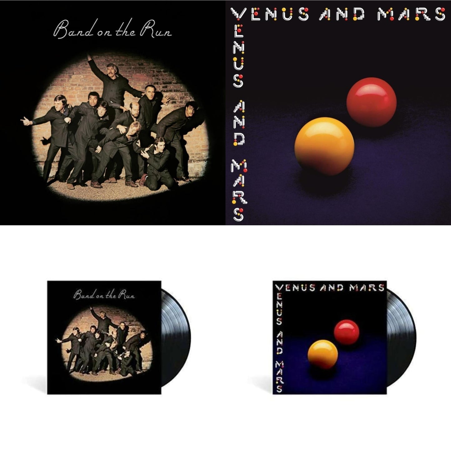 Paul & Wings Mccartney - Band On The Run (Half-Speed) & Venus & Mars (50Th Anniversary) (180G/Half-Speed) & Band On The Run & Venus & Mars - LP Vinyl Bundle