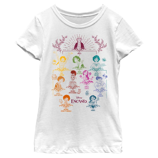 Disney Doodle Family Tree Girls Kids T Shirt