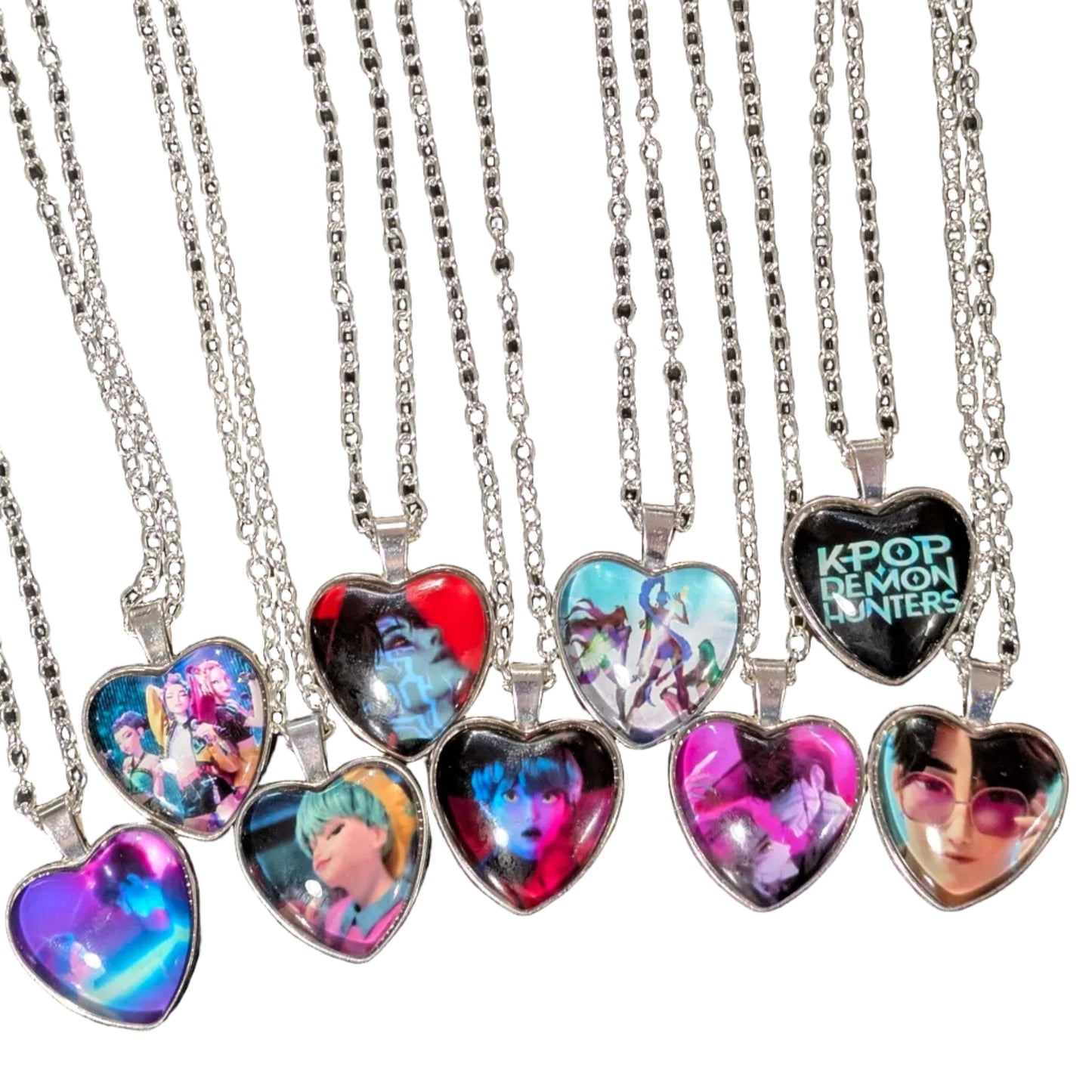 K-POP DEMON HUNTERS Heart Pendant Necklace – Character Art Collection