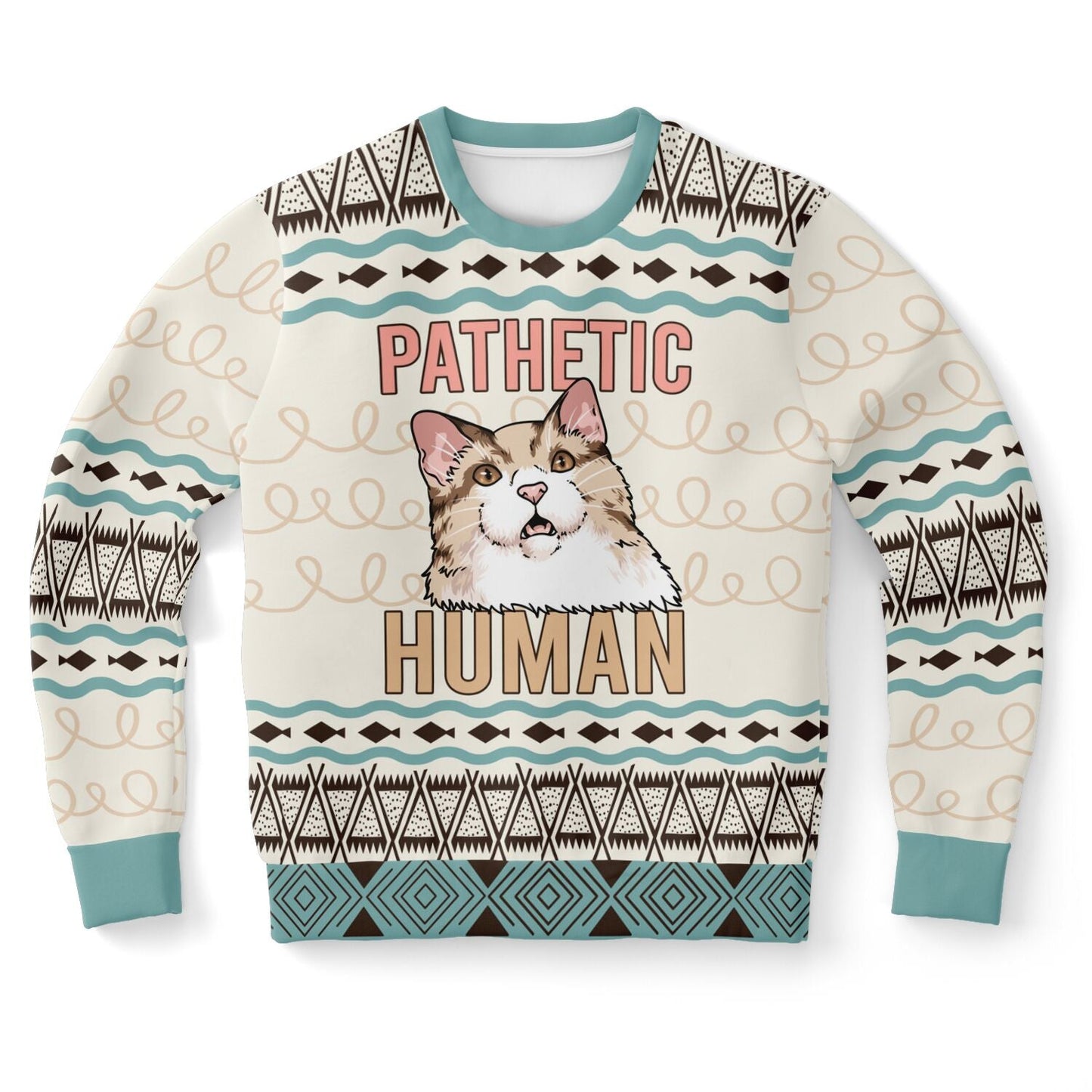 Pathetic Human Cat Christmas Sweatshirt