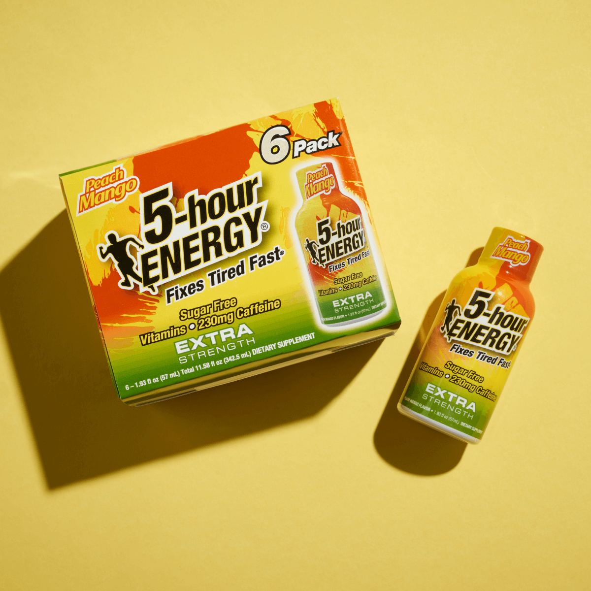 🥭🍑 Peach Mango Mayhem: 12-Pack Extra Strength 5-hour ENERGY Shots 🌴