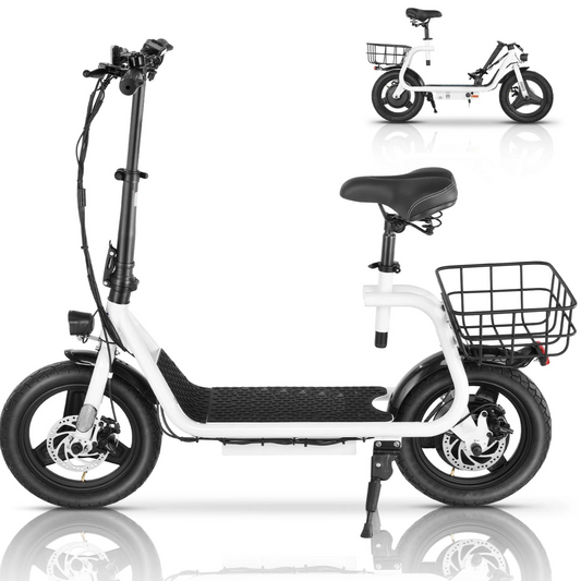 Peak 560W Electric Scooter with Seat 14" Tire, 30 Miles Ranges 20MPH Max Speed, Foldable Electric Scooter for Adults 300 LBS - Premium  from Lizard Vigilante - Just $934.99! Shop now at Lizard Vigilante