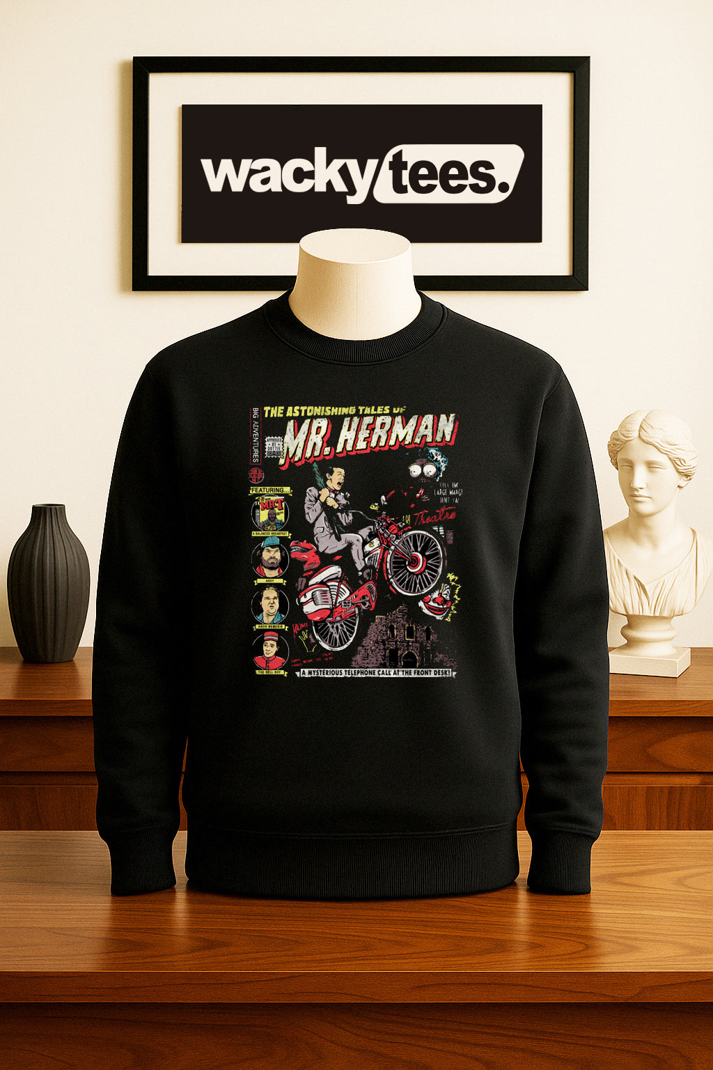 Pee Wee The Astonishing Tales of Mr Herman Big Adventure Graphic Tee Shirt