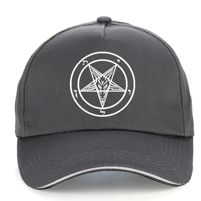 Pentagram Gothic Occult Satan Baseball Cap – Unisex Dad Hat Summer Leisure Trucker Cap Snapback Gorras - Premium cap from Lizard Vigilante - Just $31.99! Shop now at Lizard Vigilante