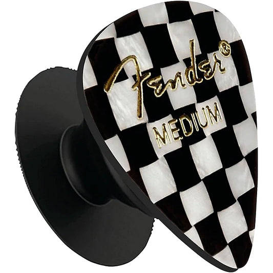 Fender guitar pick phone grip (Checkered)