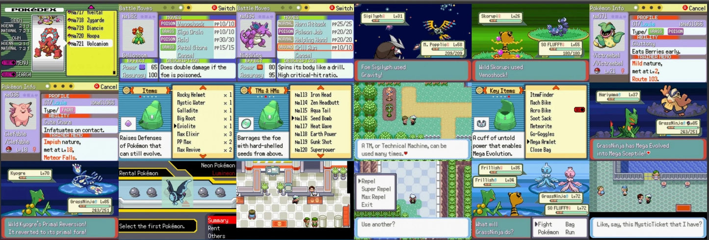 Pokemon Super Theta Emerald GBA ROM Hack Video Game Gameboy Advance