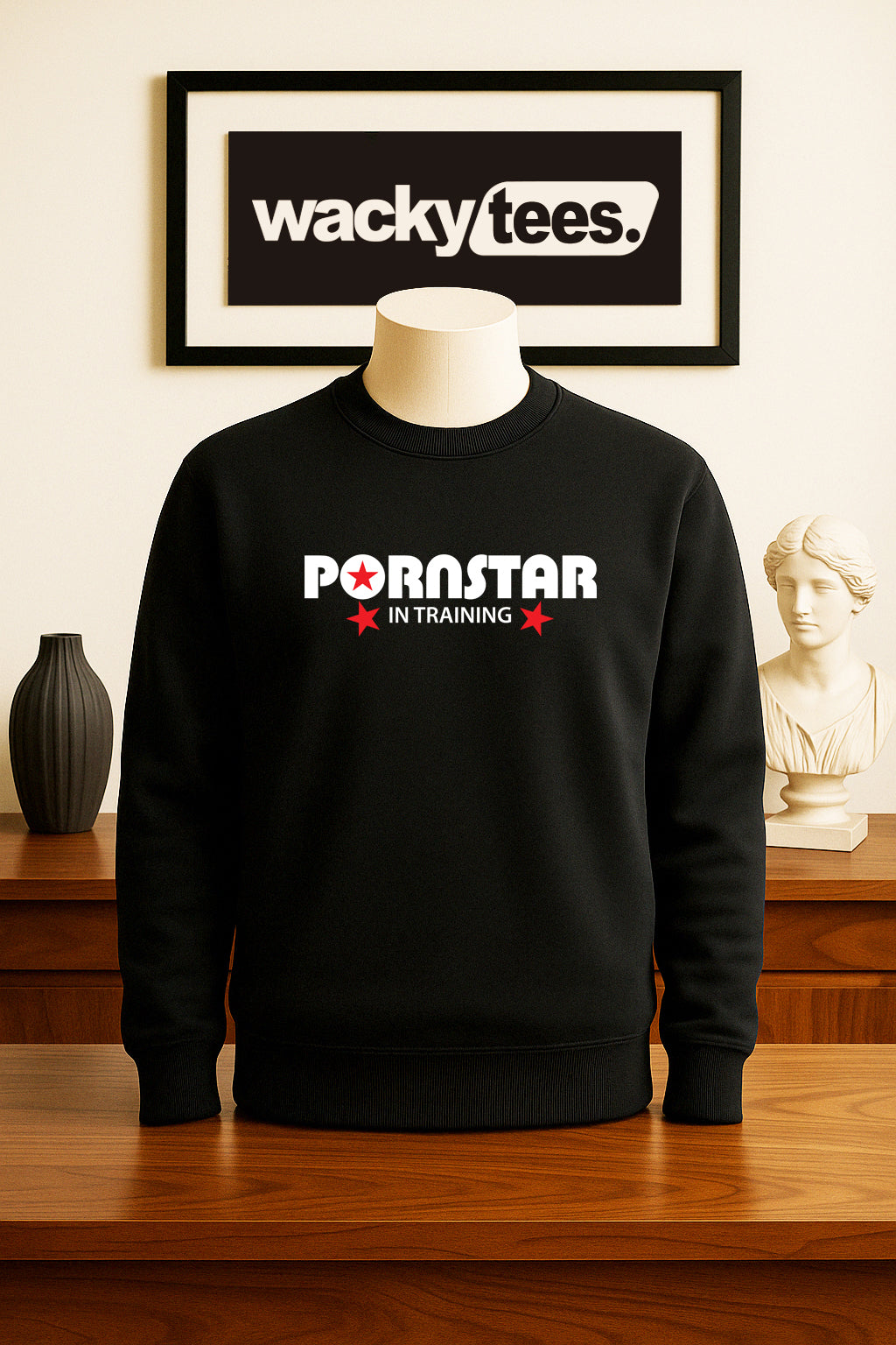 Pornstar In Training Funny Adult Humor Graphic Tee Shirt