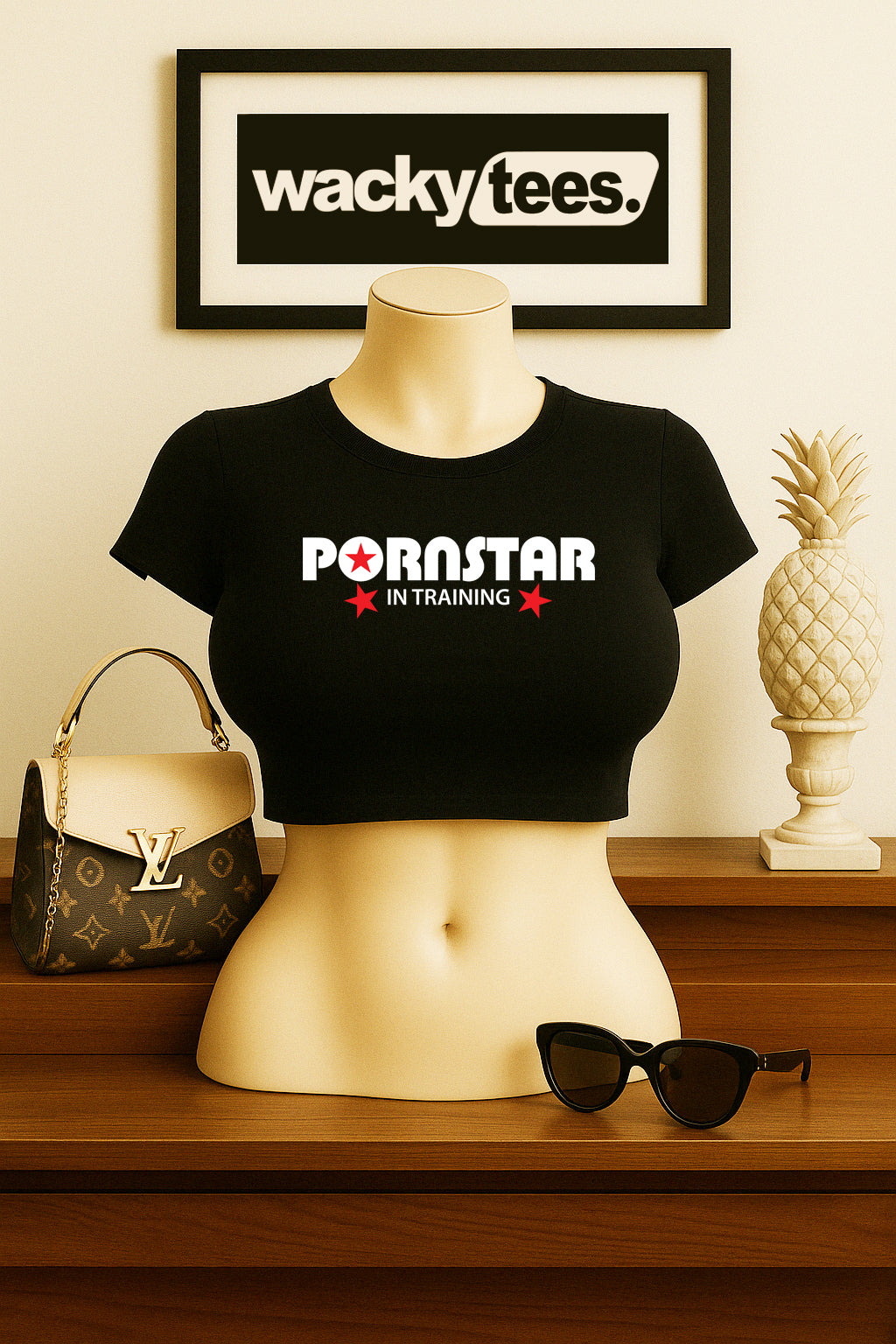 Pornstar In Training Funny Adult Humor Graphic Tee Shirt