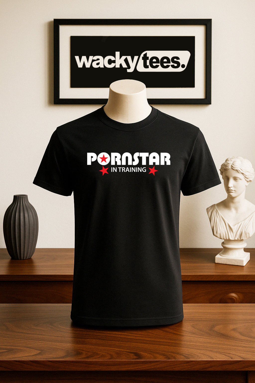 Pornstar In Training Funny Adult Humor Graphic Tee Shirt
