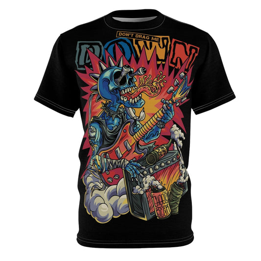Punk Skeleton Unisex Cut & Sew Tee (AOP) - Lizard Vigilante