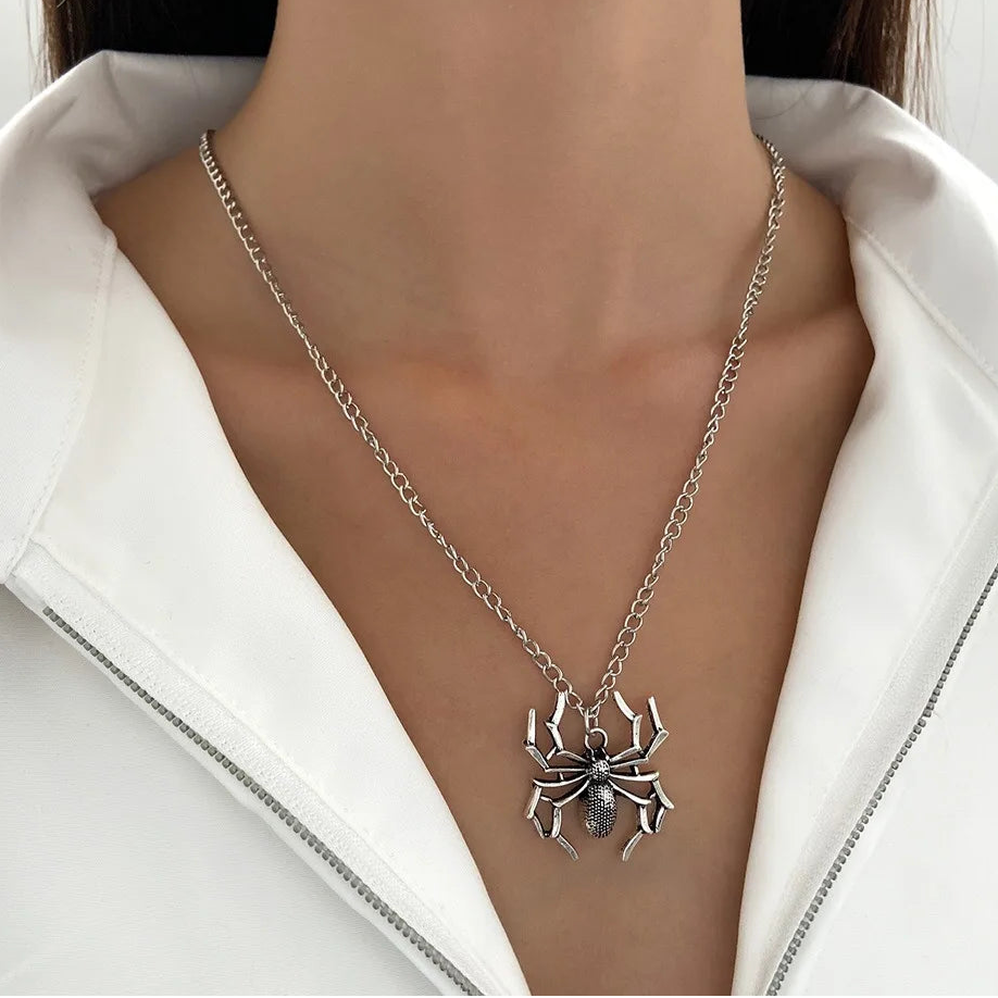Punk Style Charm Exaggerate Insect Spider Pendant Necklace for Women Men Personality Hip Hop Rock Party Goth Jewelry Accessories - Premium  from Lizard Vigilante - Just $8.99! Shop now at Lizard Vigilante