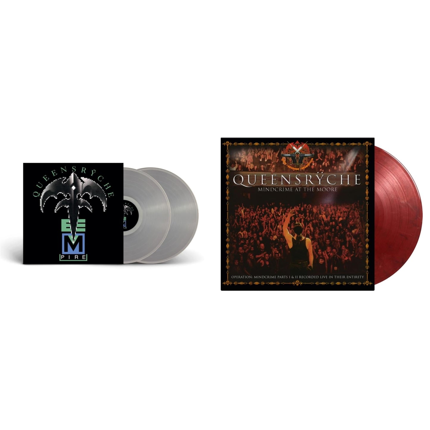 Queensryche - Empire (2LP/Clear Vinyl) & Mindcrime At The Moore (4LP/Limited/Translucent Red, Solid White & Black Marbled Vinyl/180G)