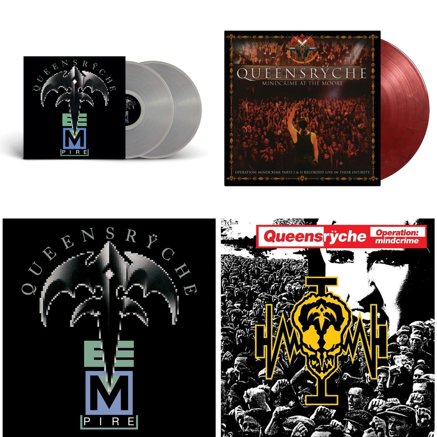 Empire (2LP) & Operation: Mindcrime (2LP) & Empire (2LP/Clear Vinyl) & Mindcrime At The Moore (4LP/Limited/Translucent Red, Solid White & Black Marbled Vinyl/180G)