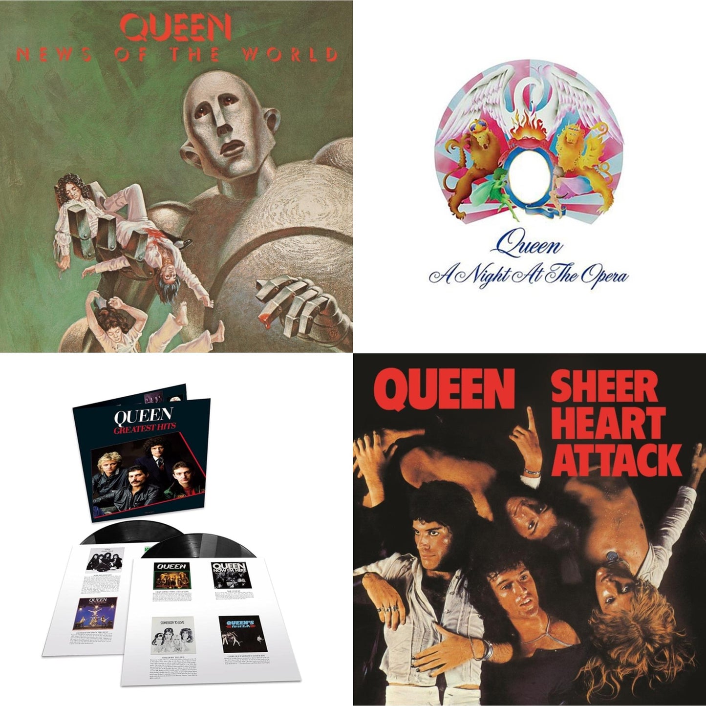 Greatest Hits 1 (180G/Dl Card/2LP) & News Of The World & Sheer Heart Attack (Half-Speed LP Vinyl) & Night At The Opera