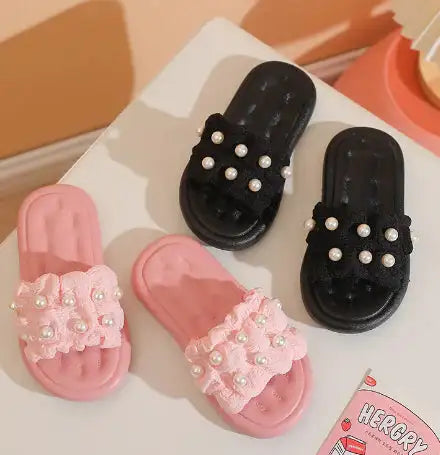 Pearl Shoes, Fur Shoes, Autumn-Winter Footwear