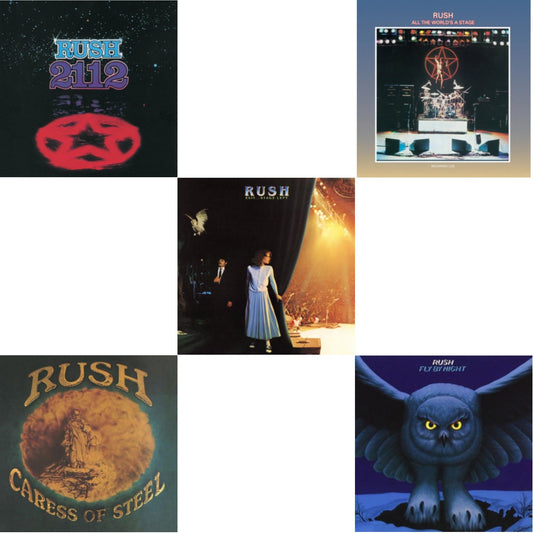Fly By Night (180G) & Caress Of Steel (180G/Dl Card) & All The World's A Stage (180G) & 2112 (180G) & Exit Stage Left (180G)
