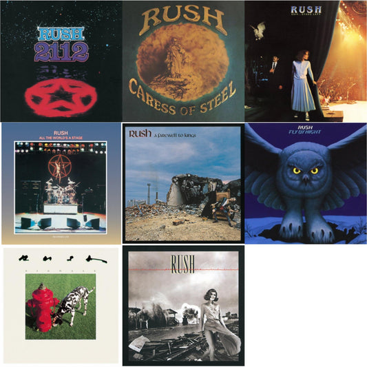 Fly By Night (180G) & Caress Of Steel (180G/Dl Card) & All The World's A Stage (180G) & 2112 (180G) & Farewell To Kings (180G) & Permanent Waves (180G) & Exit Stage Left (180G) & Signals (180G)