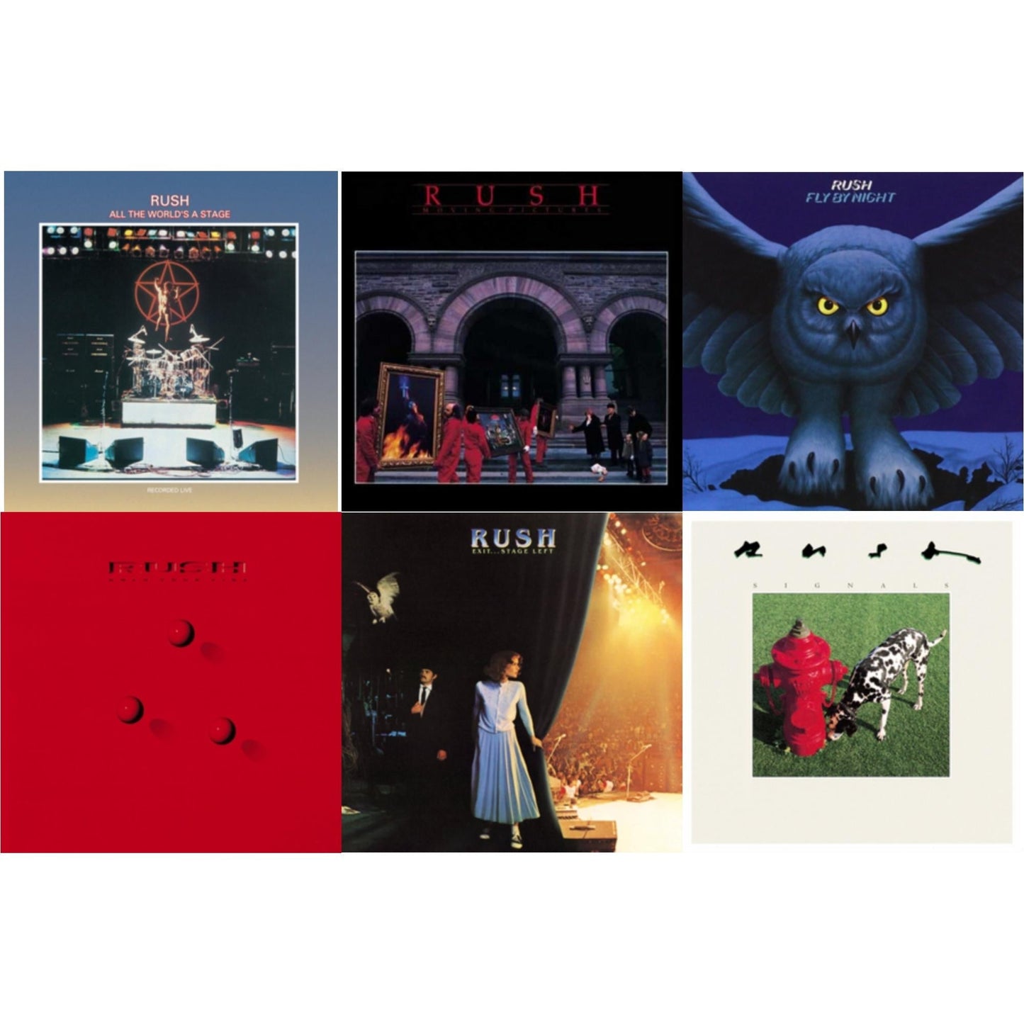 Fly By Night (180G) & All The World's A Stage (180G) & Moving Pictures (180G LP Vinyl/Dl Card) & Exit Stage Left (180G) & Signals (180G) & Hold Your Fire (180G)