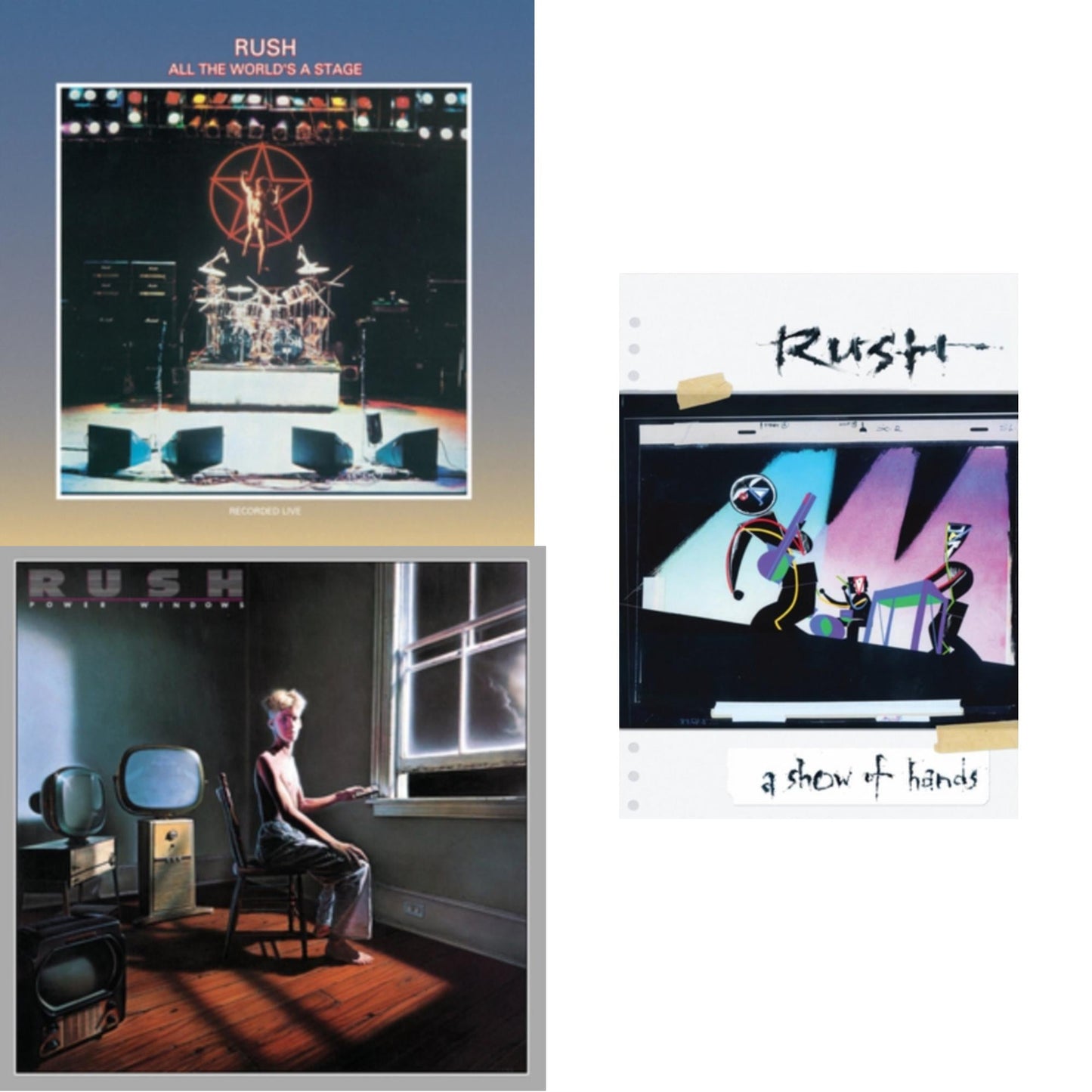 All The World's A Stage (180G) & Power Windows (180G) & Show Of Hands (180G)