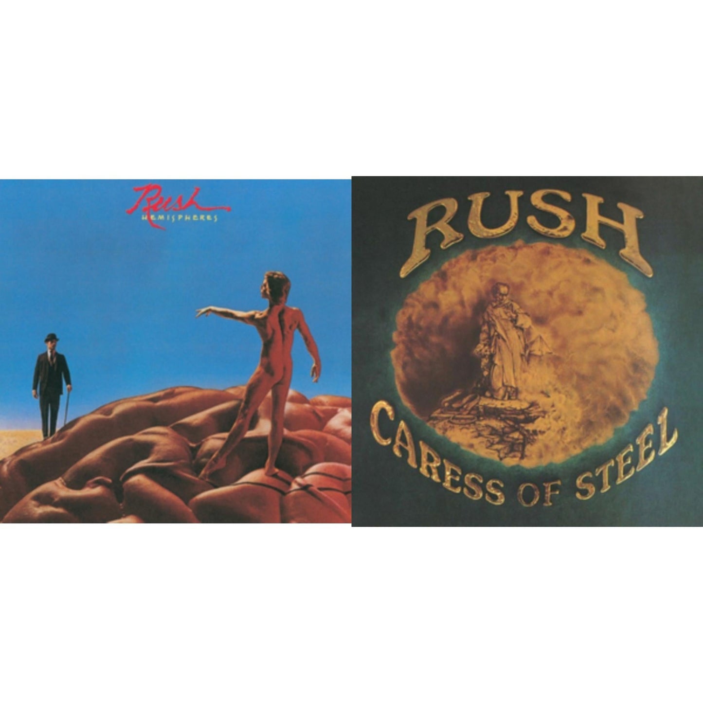 Rush - Caress Of Steel (180G/Dl Card) & Hemispheres (180G) - LP Vinyl Bundle