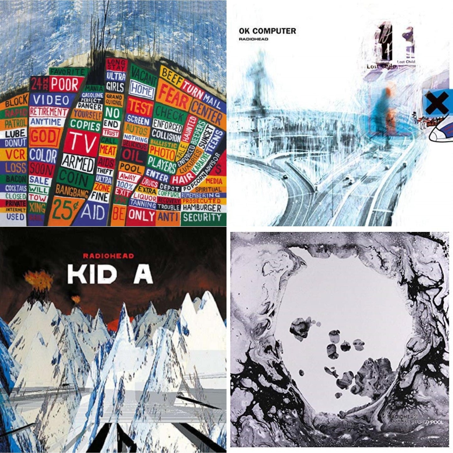 Ok Computer (2LP/180G) & Kid A (2LP/180G) & Hail To The Thief (2LP/45 RPM/180G) & Moon Shaped Pool (Foil Gatefold Cover)