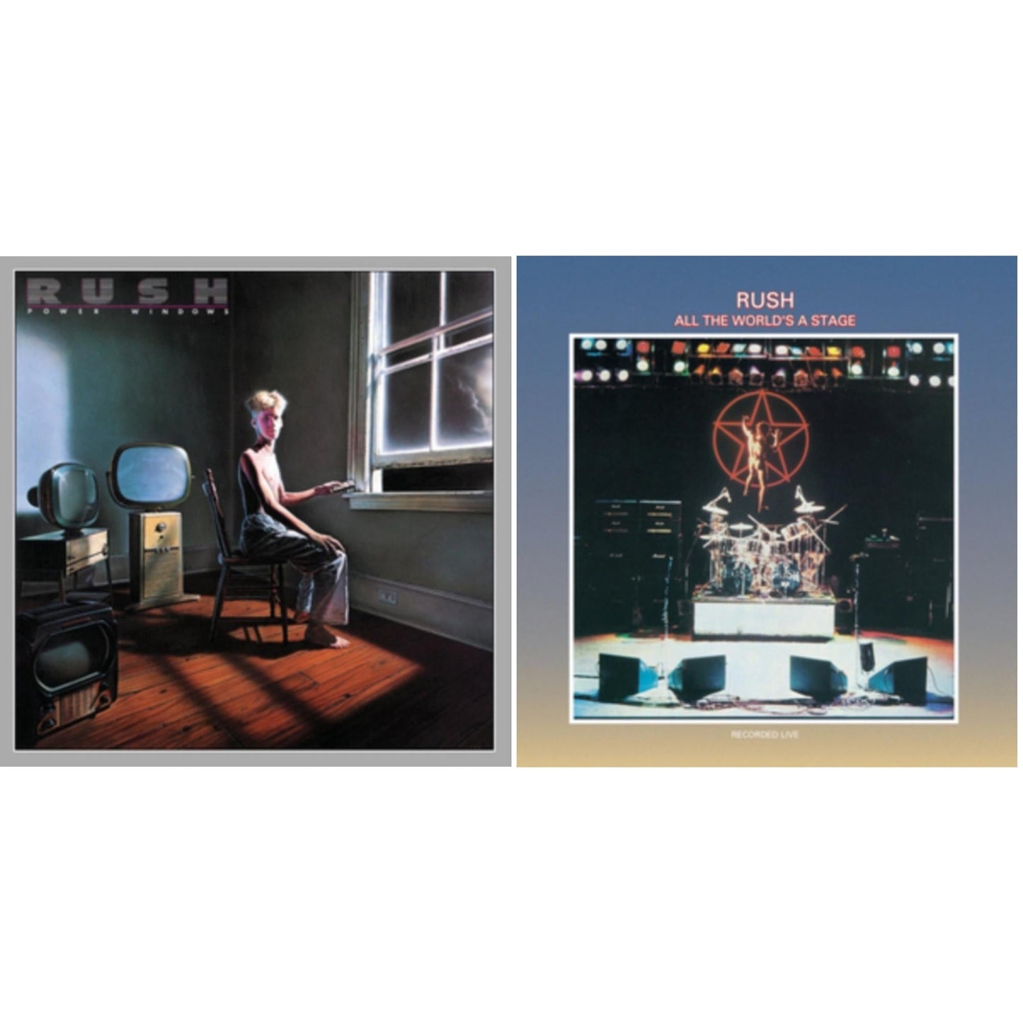 Rush - All The World's A Stage (180G) & Power Windows (180G) - LP Vinyl Bundle