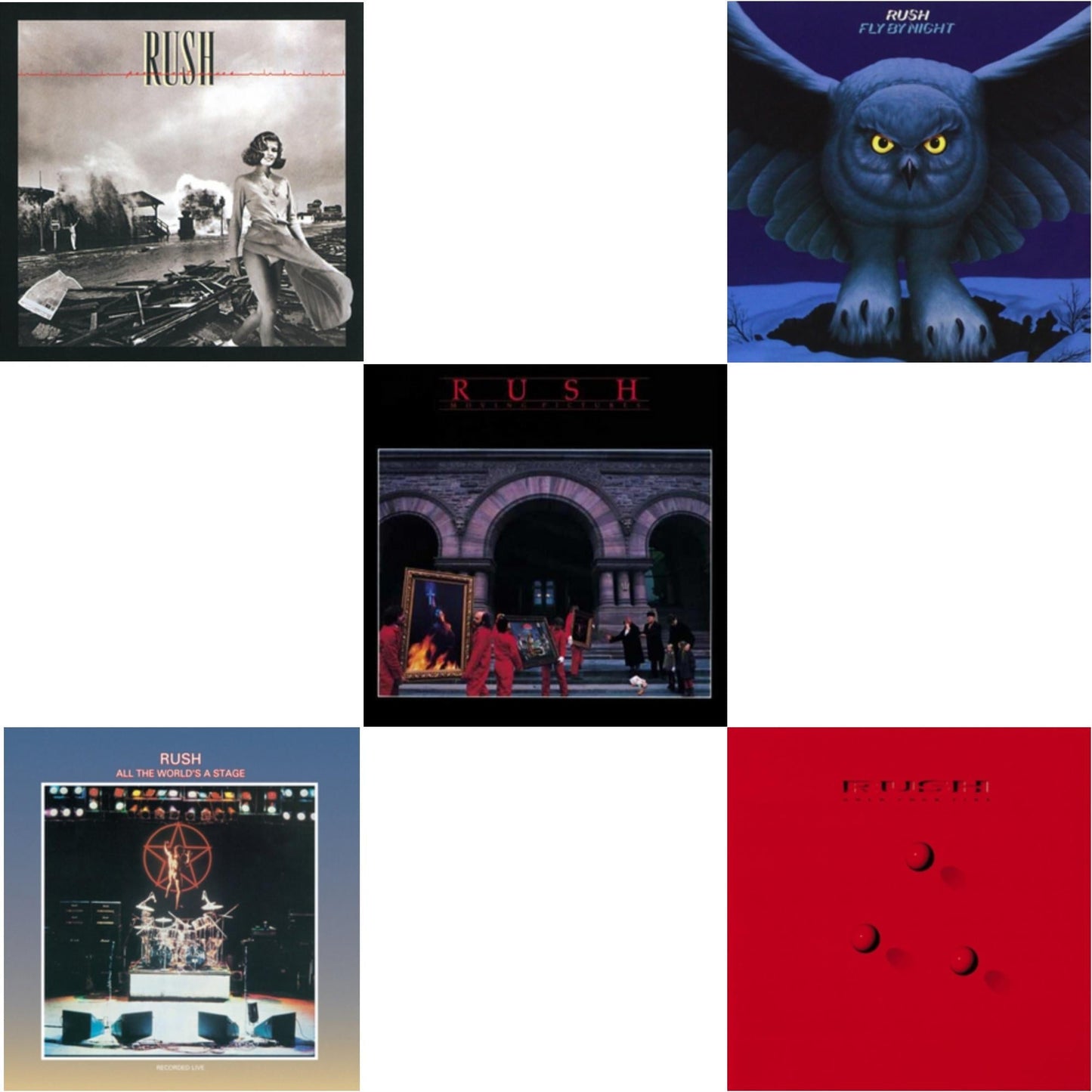 Fly By Night (180G) & All The World's A Stage (180G) & Permanent Waves (180G) & Moving Pictures (180G LP Vinyl/Dl Card) & Hold Your Fire (180G)