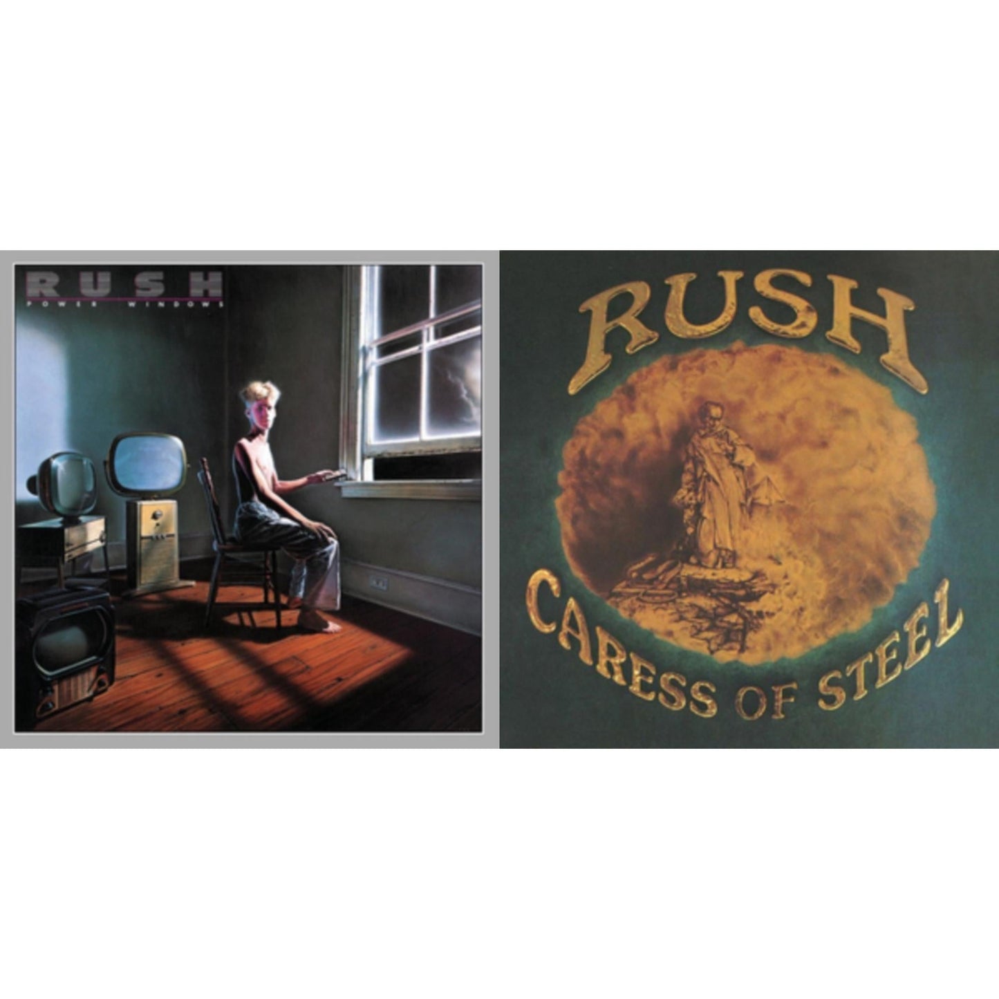 Rush - Caress Of Steel (180G/Dl Card) & Power Windows (180G) - LP Vinyl Bundle