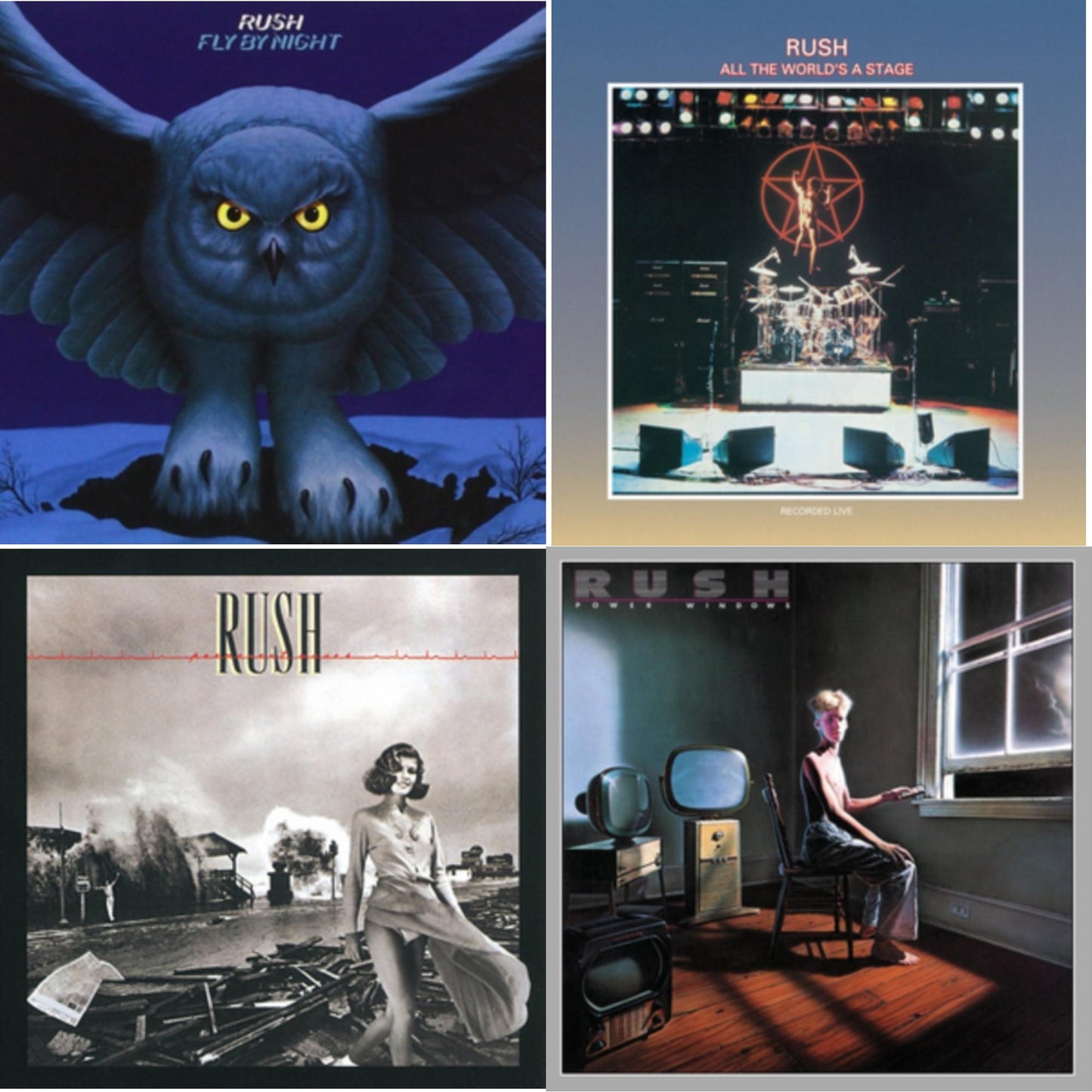 Fly By Night (180G) & All The World's A Stage (180G) & Permanent Waves (180G) & Power Windows (180G)
