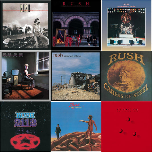 Caress Of Steel (180G/Dl Card) & All The World's A Stage (180G) & 2112 (180G) & Farewell To Kings (180G) & Hemispheres (180G) & Permanent Waves (180G) & Moving Pictures (180G LP Vinyl/Dl Card) & Power Windows (180G) & Hold Your Fire (180G)