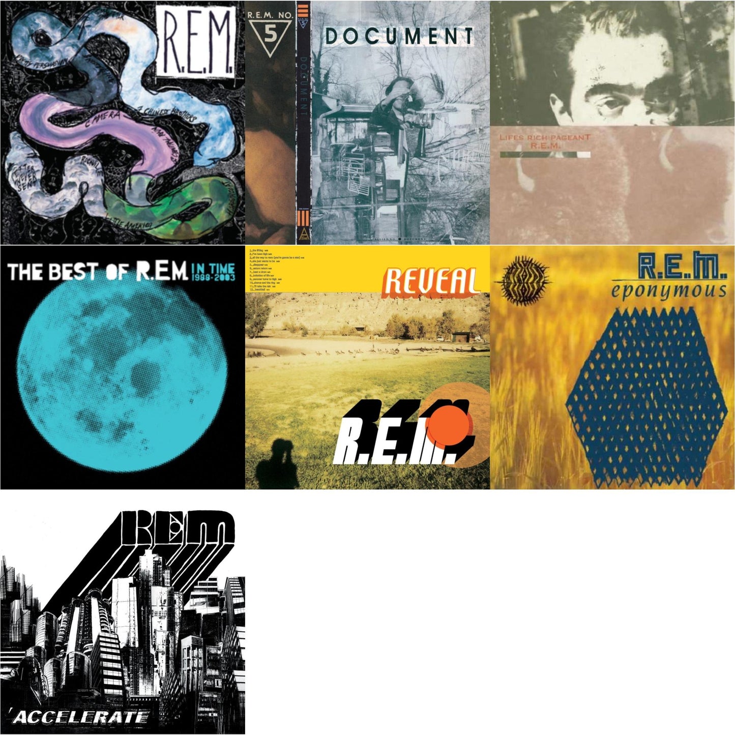 Document & Reckoning & Lifes Rich Pageant & Eponymous & In Time: The Best Of R.E.M. 1988-2003 (2LP/180G) & Reveal & Accelerate