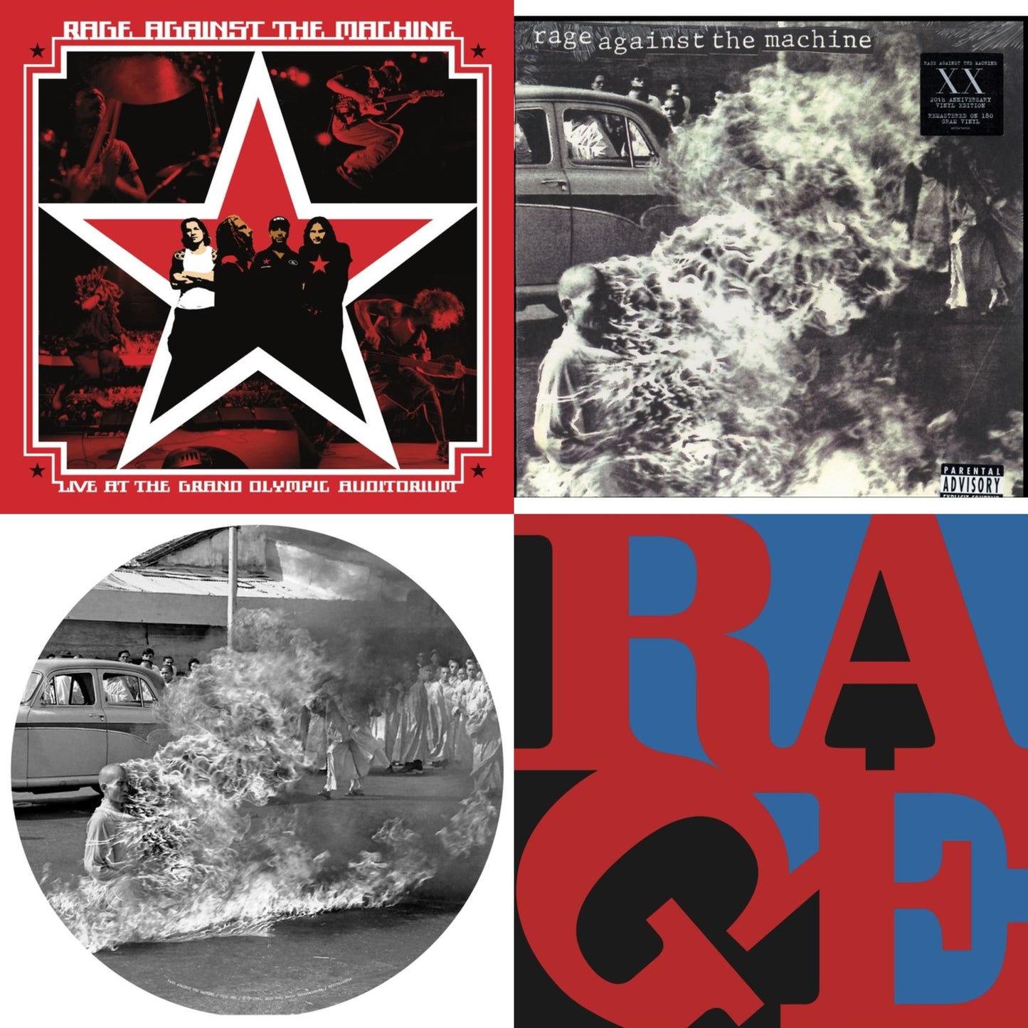 Rage Against The Machine - Live At The Grand Olympic Auditorium (2LP/180G Vinyl) & Renegades (180G LP Vinyl) & Rage Against The Machine & Rage Against The Machine (X) (Picture Disc)