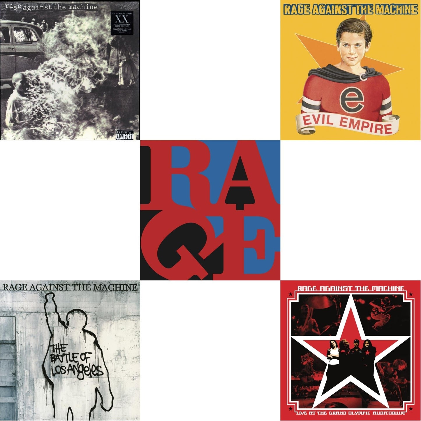 Live At The Grand Olympic Auditorium (2LP/180G Vinyl) & Renegades (180G LP Vinyl) & Battle Of Los Angeles (180G LP Vinyl) & Evil Empire (Pa) (180G) & Rage Against The Machine