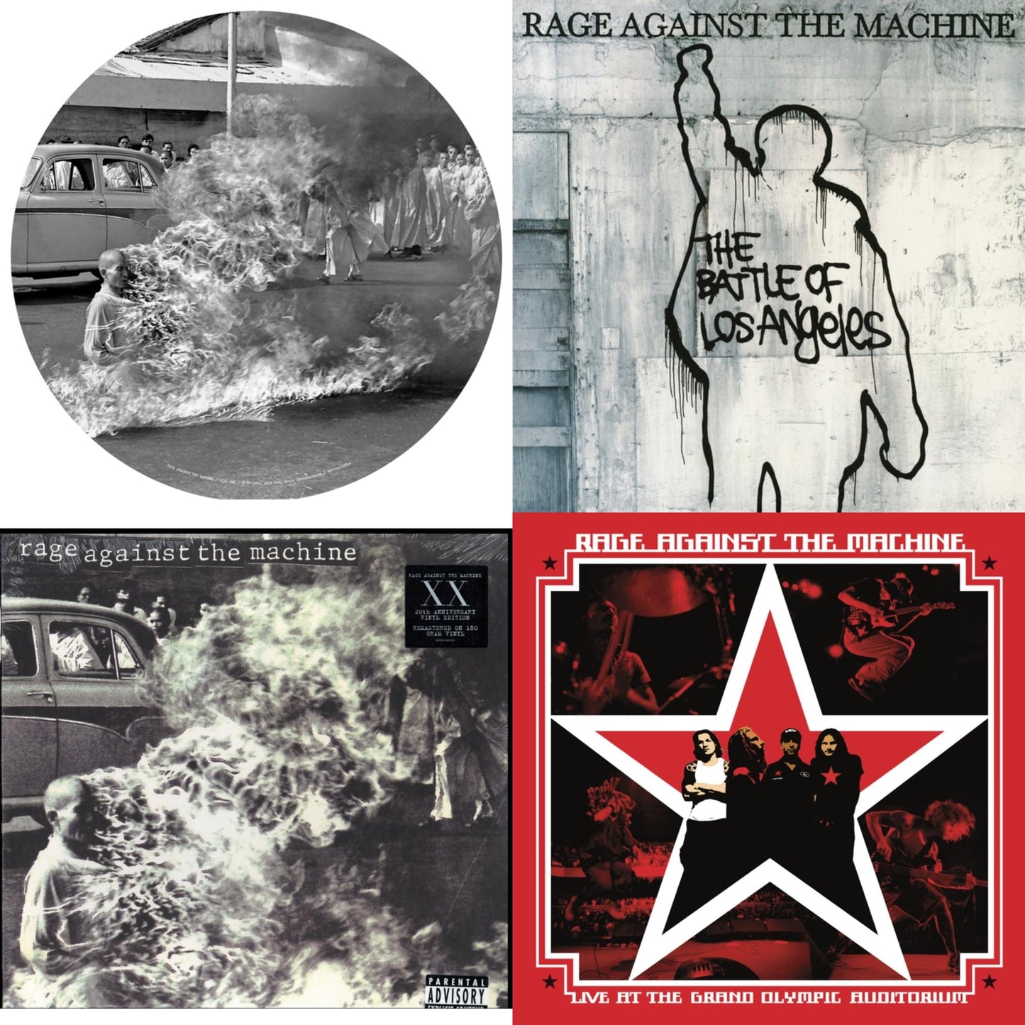Live At The Grand Olympic Auditorium (2LP/180G Vinyl) & Battle Of Los Angeles (180G LP Vinyl) & Rage Against The Machine & Rage Against The Machine (X) (Picture Disc)