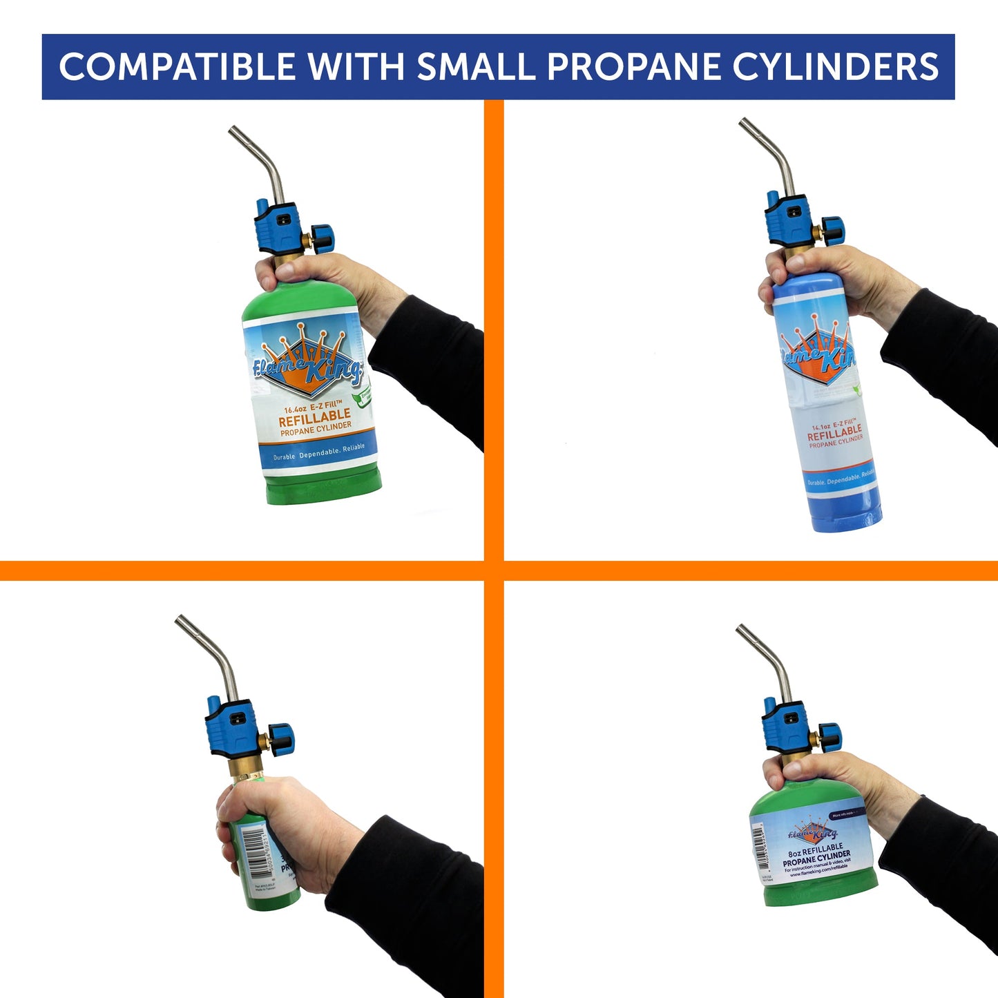 Flame King Trigger Start Lighter Welding Propane Gas Blow Torch Head