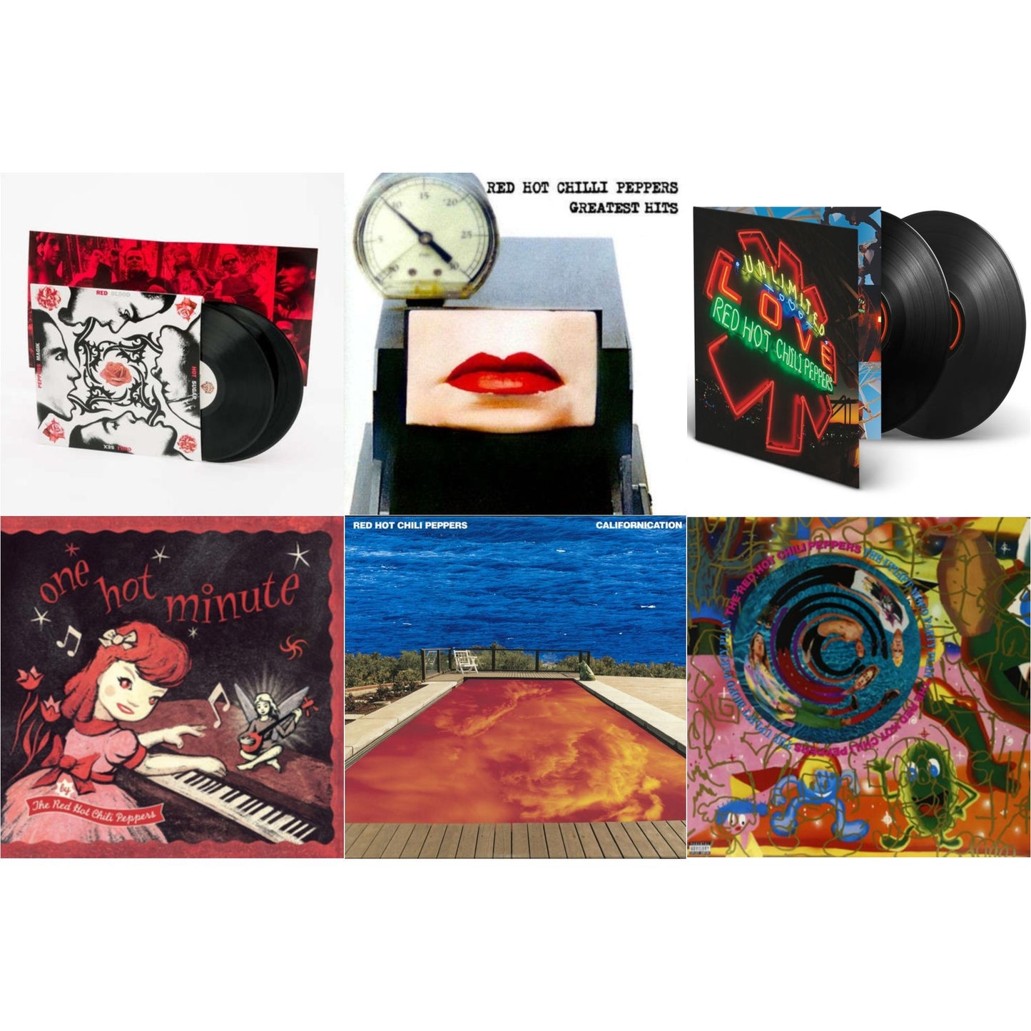 Californication (2LP/180G) & Greatest Hits (X) & Unlimited Love (Deluxe/2LP) & One Hot Minute & Blood Sugar Sex Magik & Uplift Mofo Party Plan