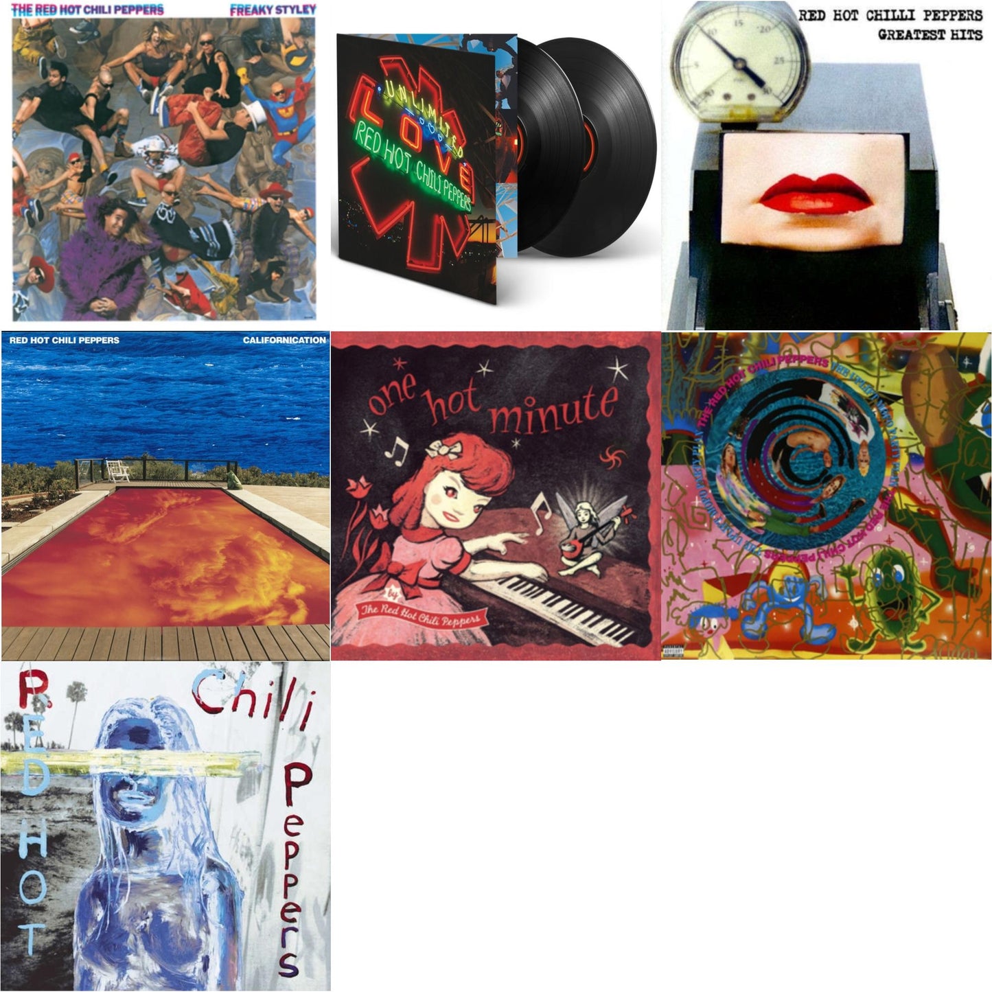Californication (2LP/180G) & By The Way & Greatest Hits (X) & Unlimited Love (Deluxe/2LP) & One Hot Minute & Freaky Styley & Uplift Mofo Party Plan