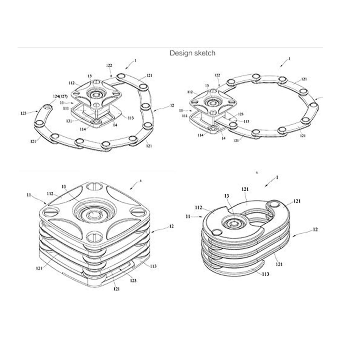 ROCKBROS Folding Bike Lock Anti-theft Alloy Lock with Mounting Bracket