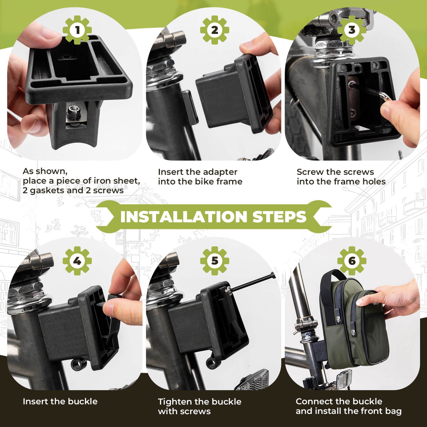 ROCKBROS Bike Handlebar Bag 1.8L For Folding Bike