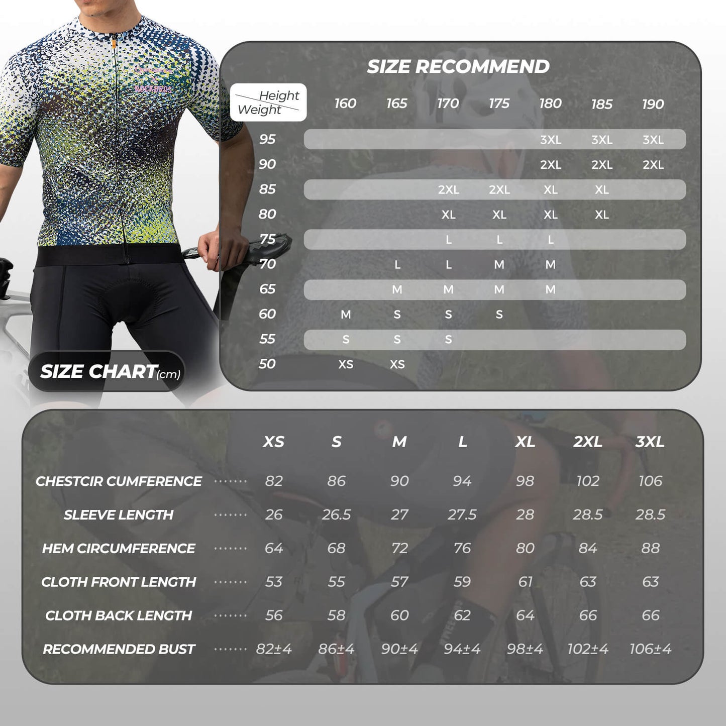 ROCKBROS Men's Short-Sleeve Camouflage Reflective Cycling Jersey