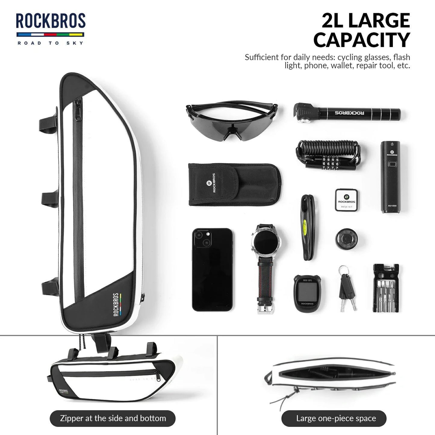 ROCKBROS Bike Triangle Bag-Road to sky