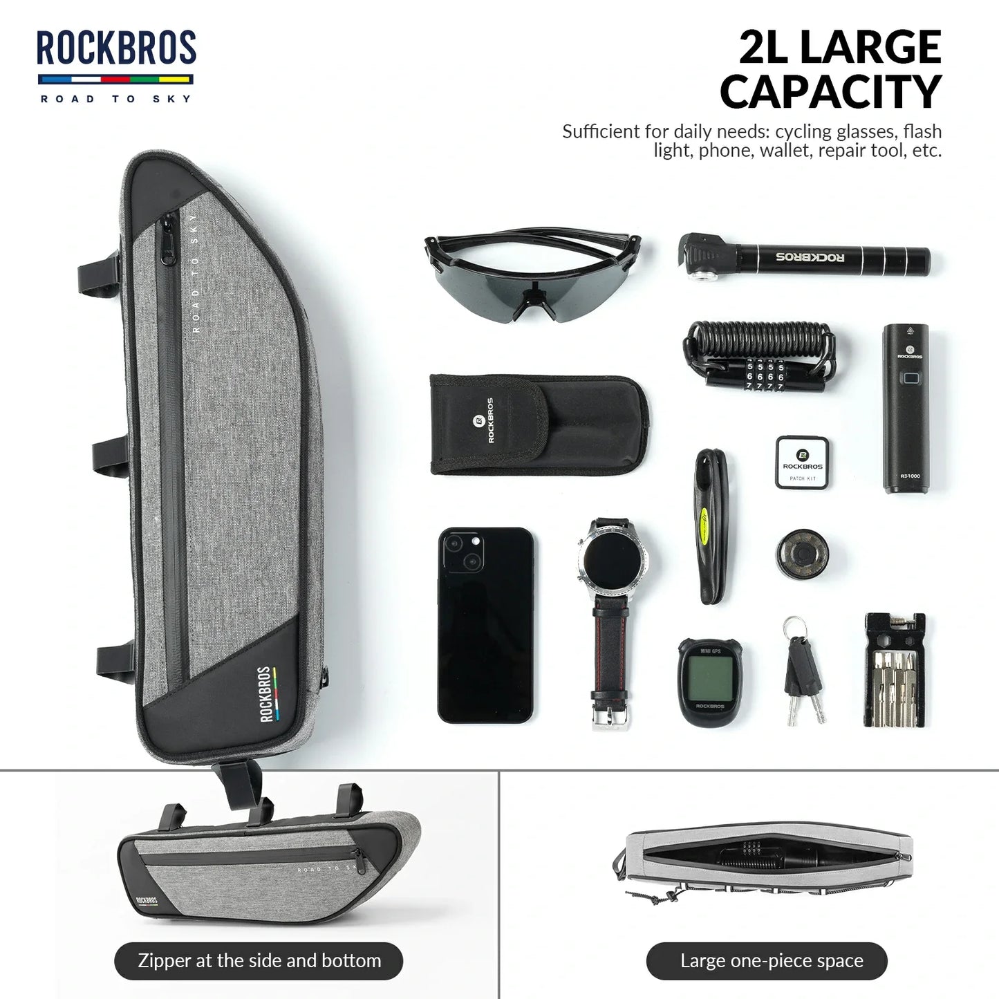 ROCKBROS Bike Triangle Bag-Road to sky