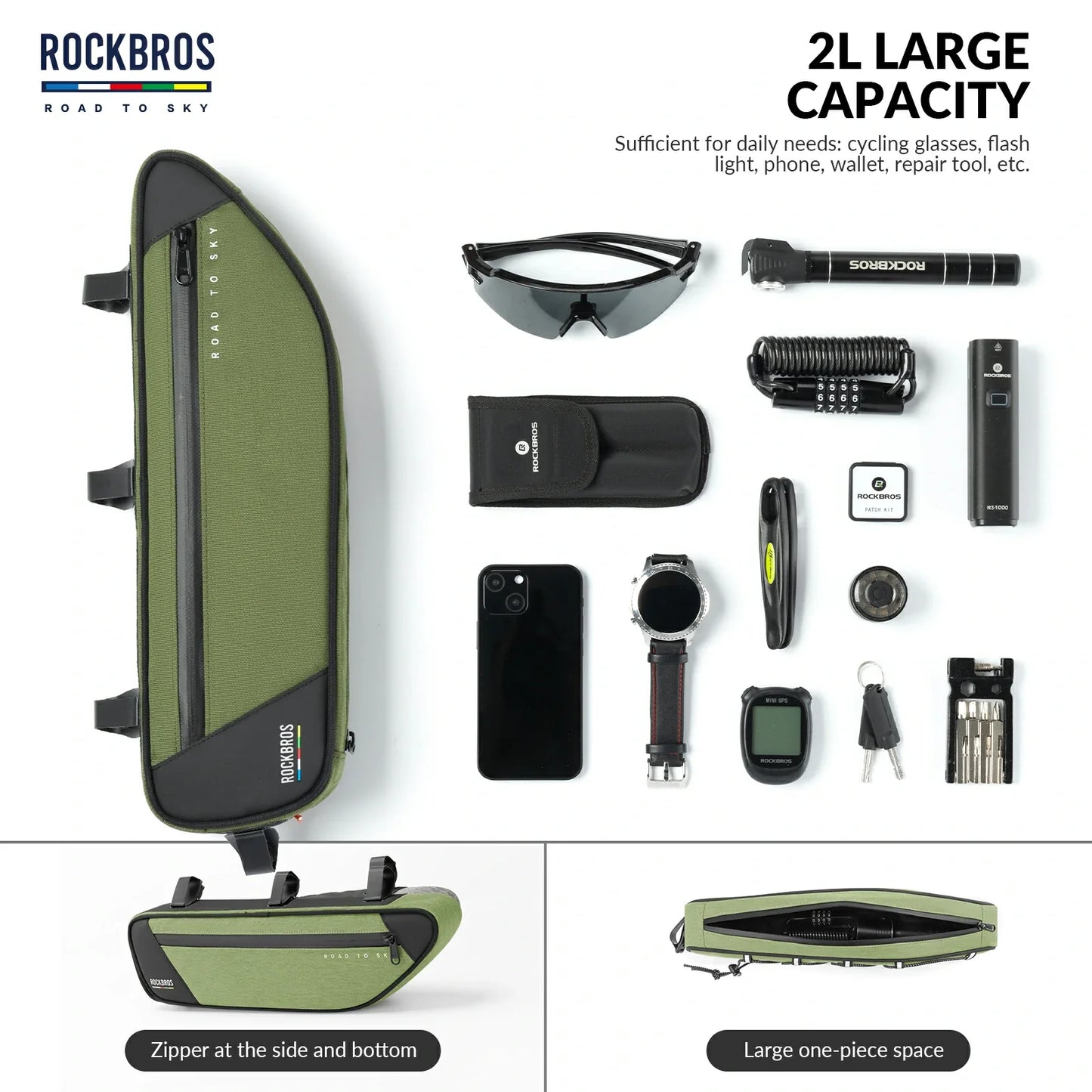 ROCKBROS Bike Triangle Bag-Road to sky