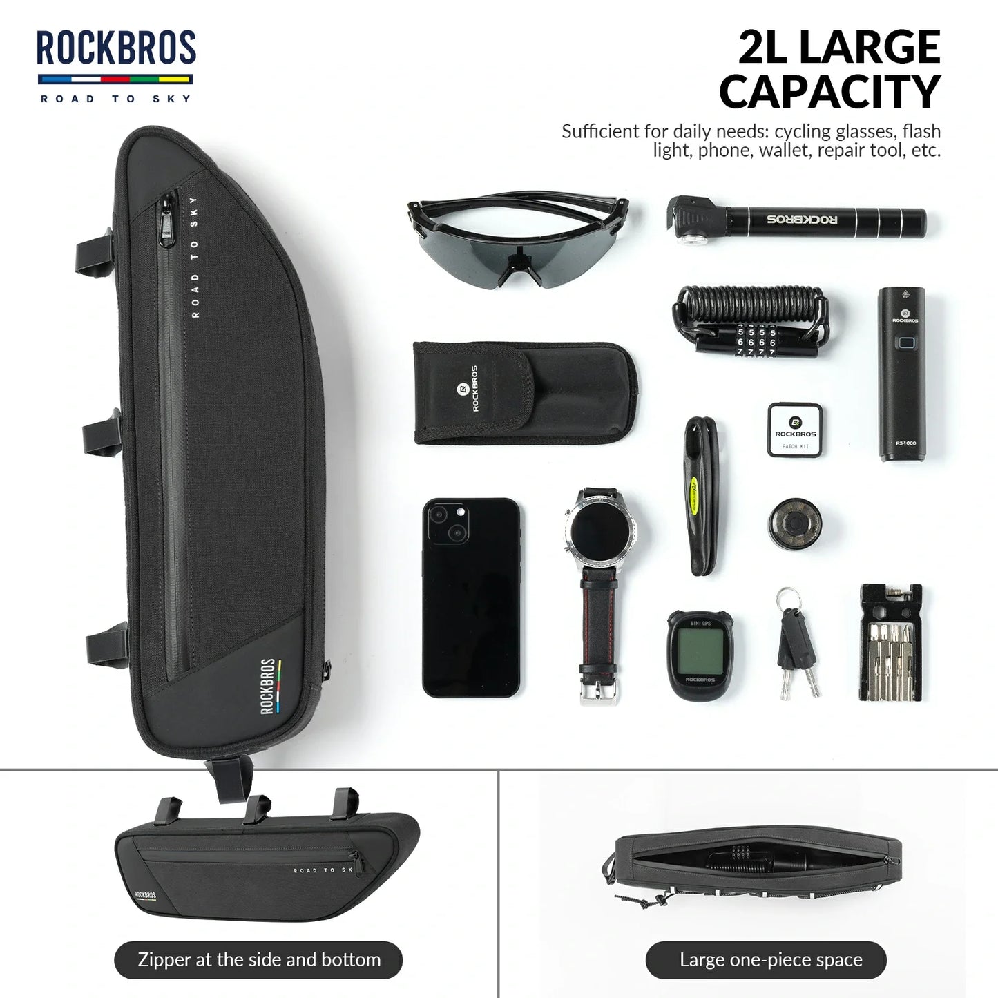 ROCKBROS Bike Triangle Bag-Road to sky