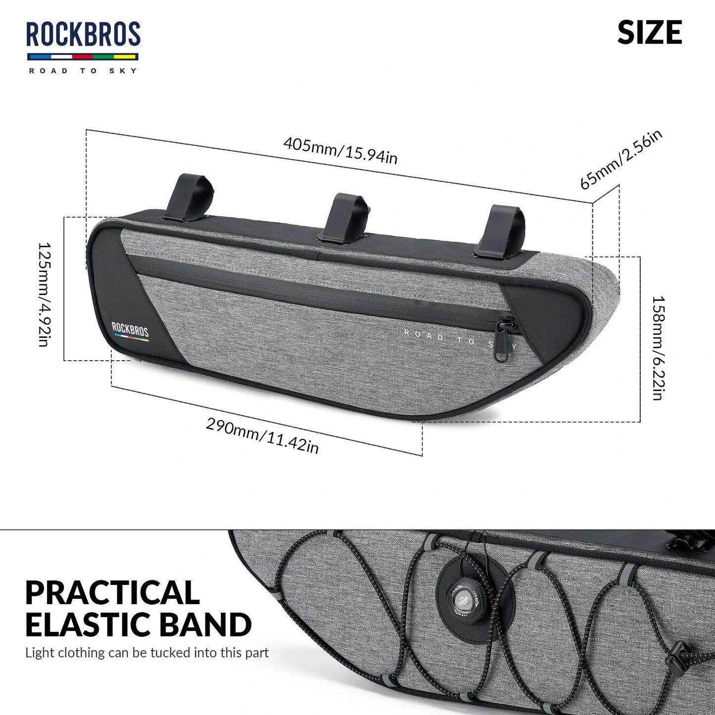 ROCKBROS Bike Triangle Bag-Road to sky