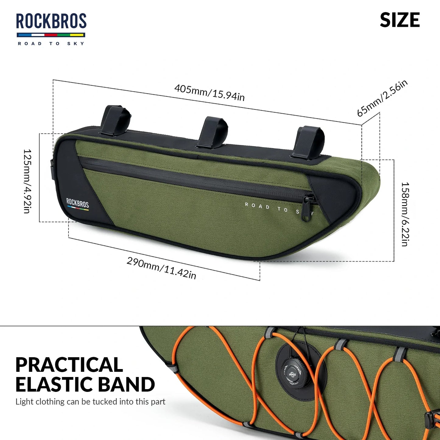 ROCKBROS Bike Triangle Bag-Road to sky