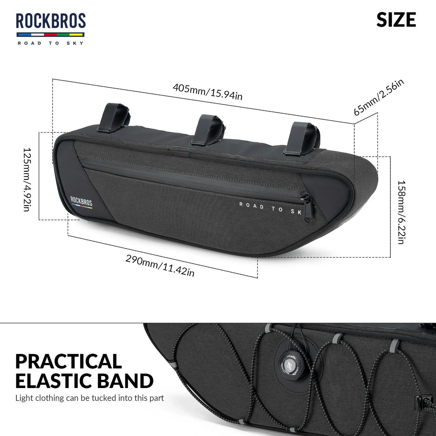 ROCKBROS Bike Triangle Bag-Road to sky