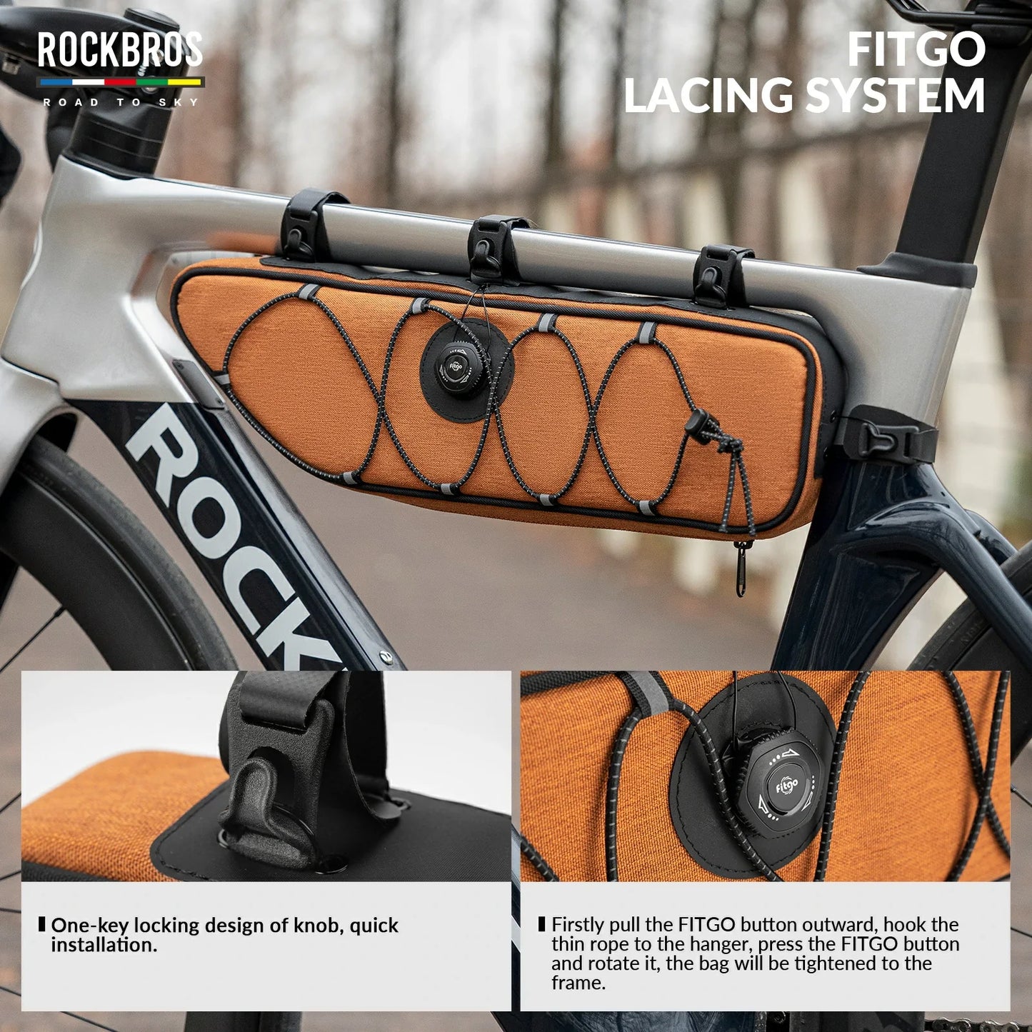 ROCKBROS Bike Triangle Bag-Road to sky