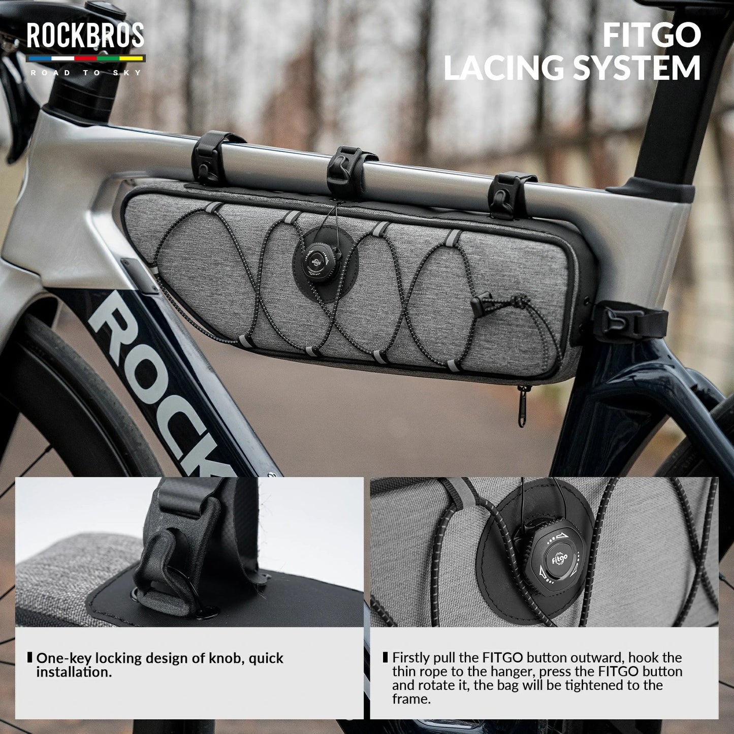 ROCKBROS Bike Triangle Bag-Road to sky