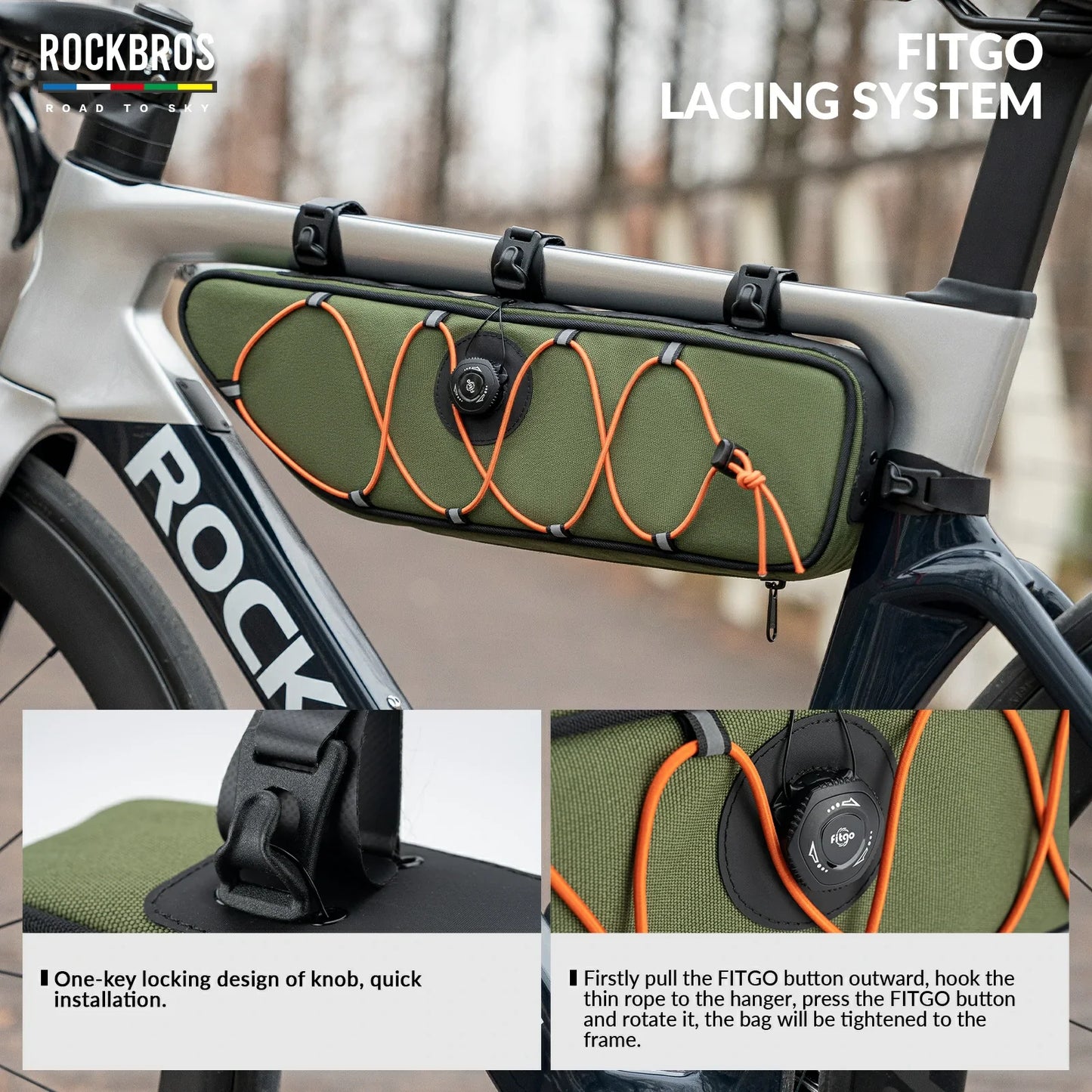 ROCKBROS Bike Triangle Bag-Road to sky